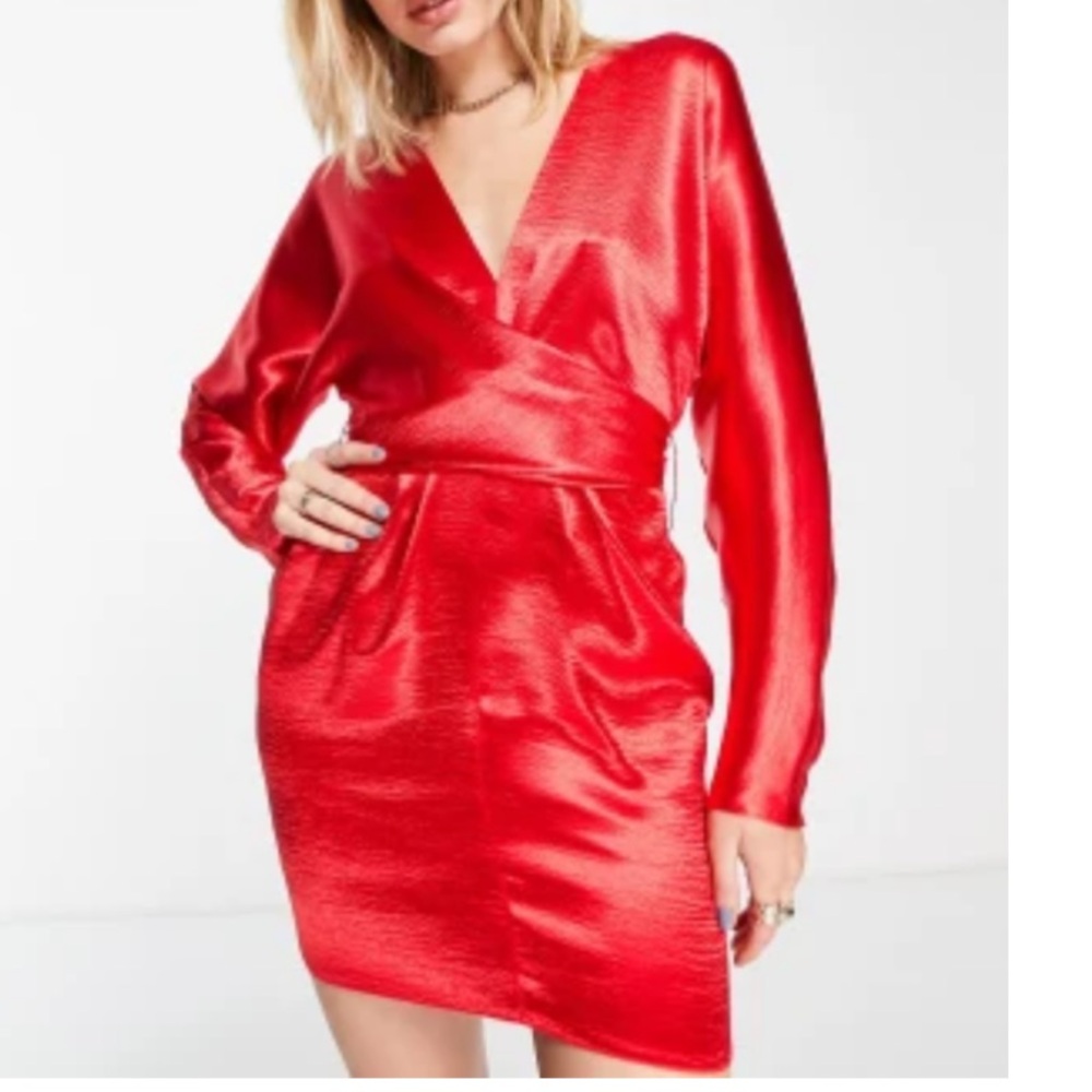 ASOS NWT Satin Red Dress